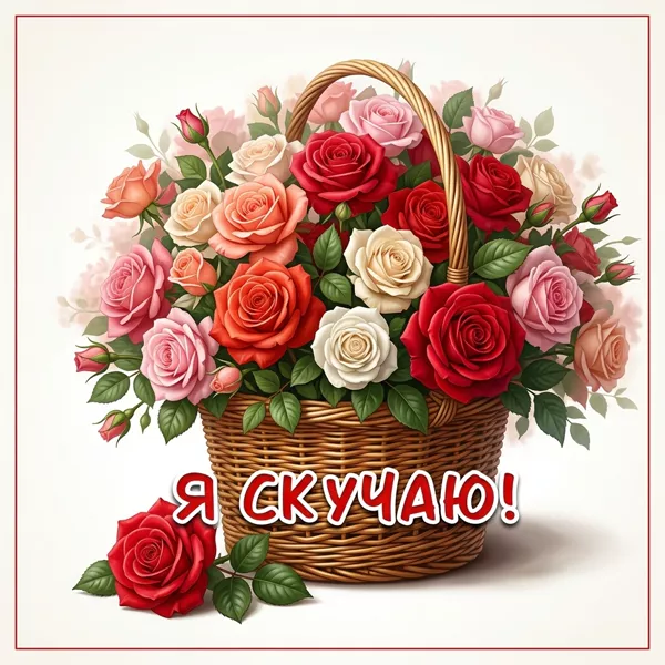Postcard благородная открытка я скучаю