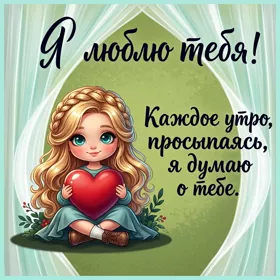 Postcard трогательная открытка я люблю тебя