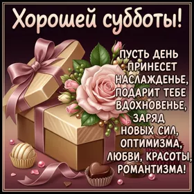 Postcard уютная открытка с субботой