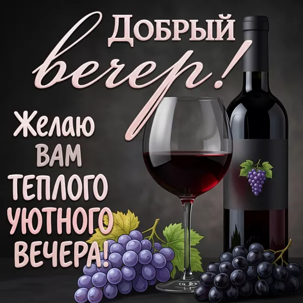 Postcard желаю вам теплого уютного вечера