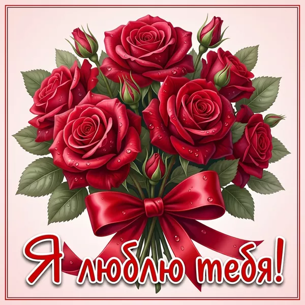 Postcard нежная цветочная открытка я люблю тебя