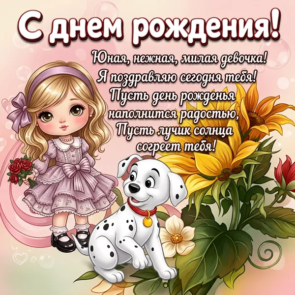 Картинка картинка с днем рождения девочке ребенку