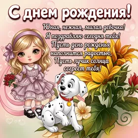 Картинка картинка с днем рождения девочке ребенку