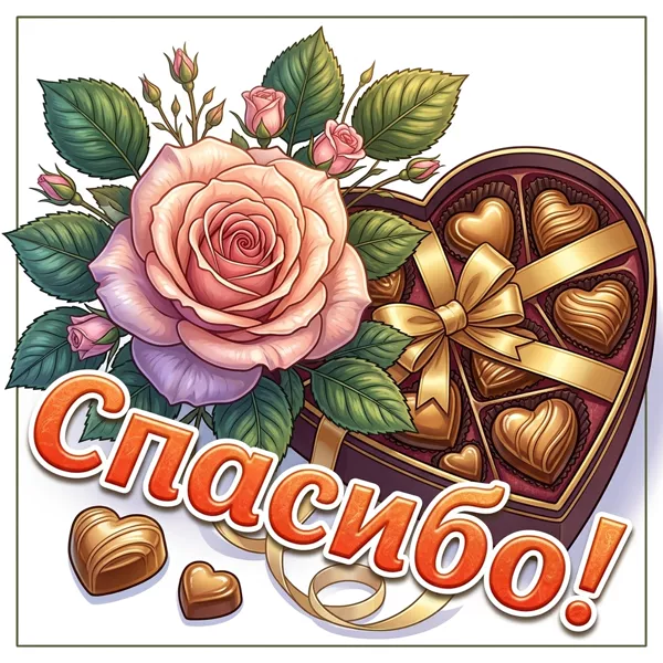 Postcard картинка спасибо за то, что вдохновляете!