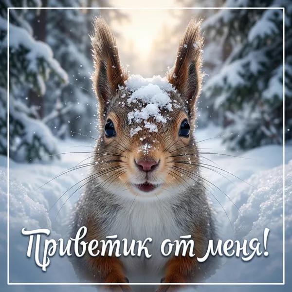 Postcard открытка привет от меня, пусть каждый шаг ведет к успеху!
