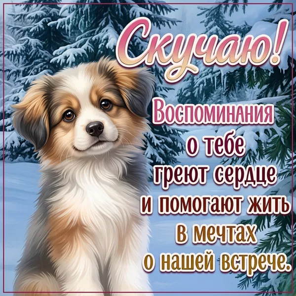 Postcard картинка скучаю, надеюсь, скоро увидимся!