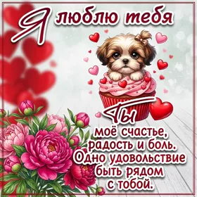 Postcard открытка я люблю тебя, и нет ничего важнее твоего счастья