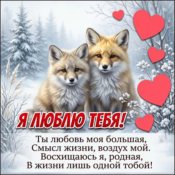 Postcard открытка я люблю тебя, ты — мой смысл жизни!
