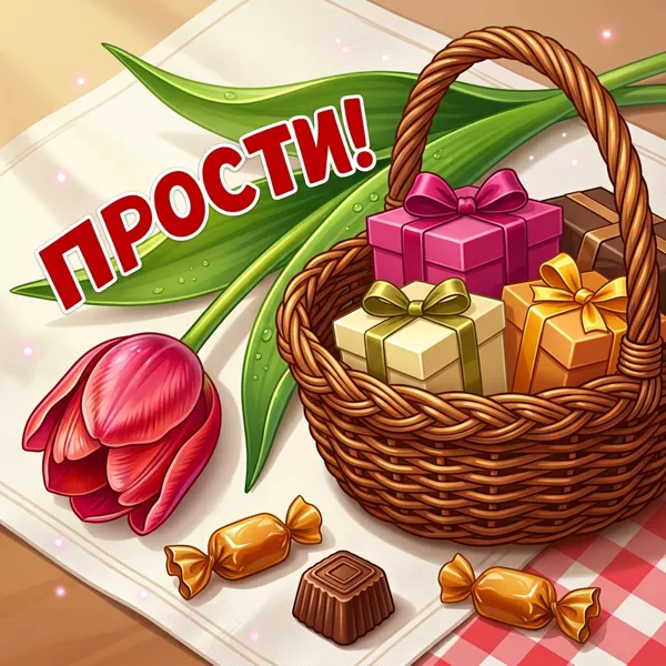 Postcard открытка прости, я осознаю свою ошибку!