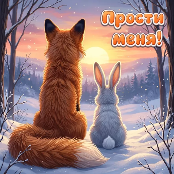 Postcard открытка прости, я ценю твоё терпение и понимание.