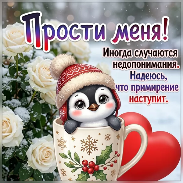 Postcard открытка прости, ты заслуживаешь только хорошего
