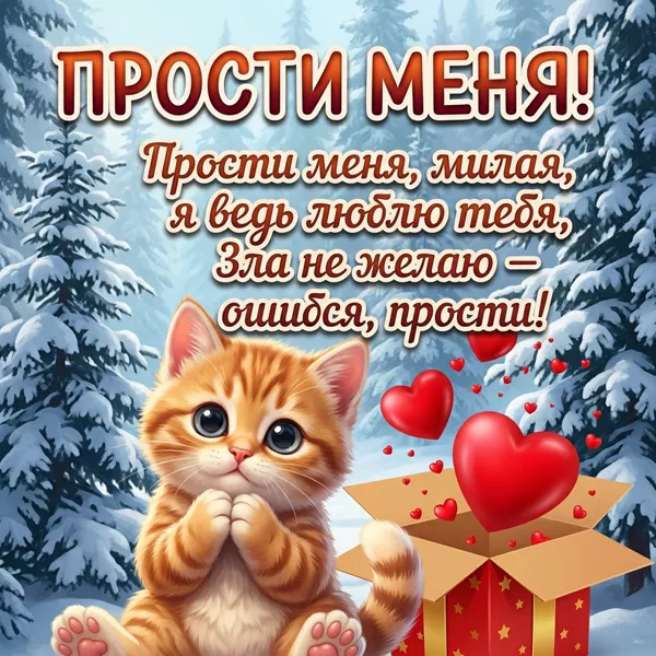 Postcard картинка прости, я сожалею о своих словах и действиях.