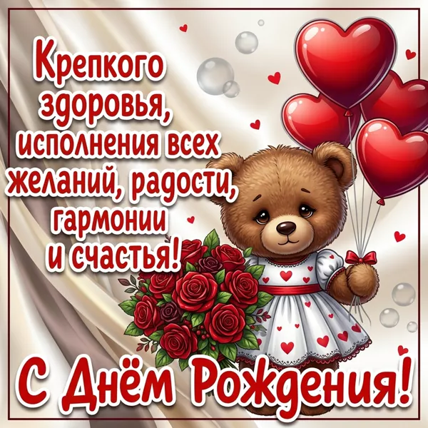 Postcard картинка с днём рождения, пусть мечты сбываются