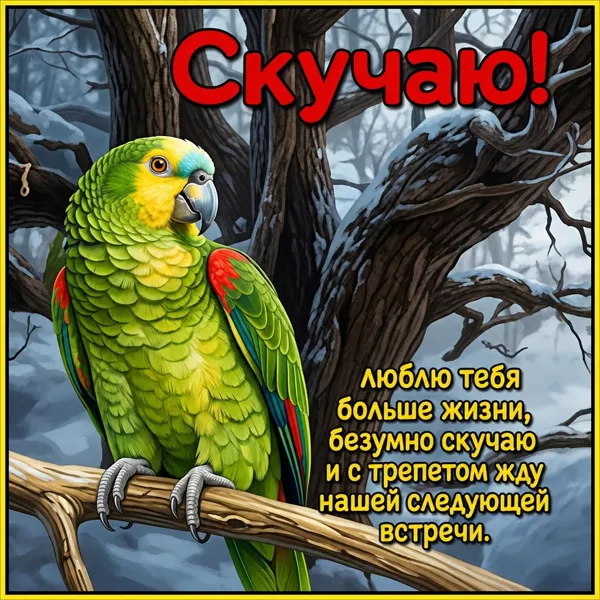 Postcard картинка скучаю, надеюсь, скоро встретимся!