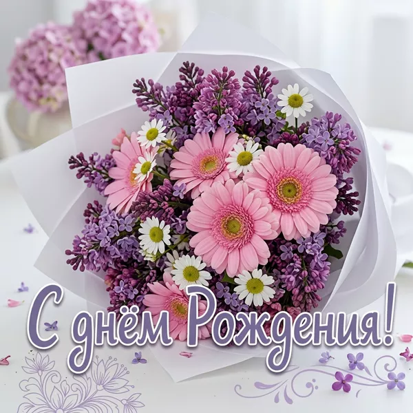 Postcard завораживающая, счастливая открытка с днем рождения