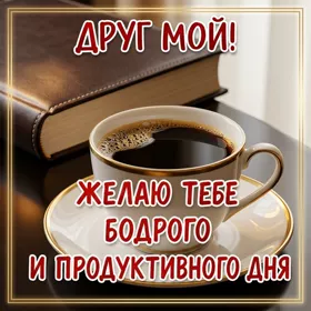 Postcard картинка для друга с пожеланиями удачи и позитива