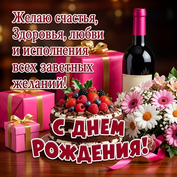 Picture картинка с днем рождения, много счастья и любви