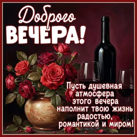 Postcard открытка душевной атмосферы тебе этим вечером