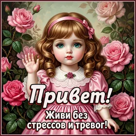 Postcard открытка привет, живи без стресса и тревог