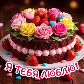 Postcard открытка люблю тебя и большего мне не нужно