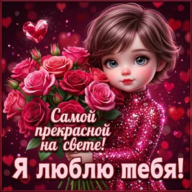Postcard открытка самой прекрасной на свете букет цветов