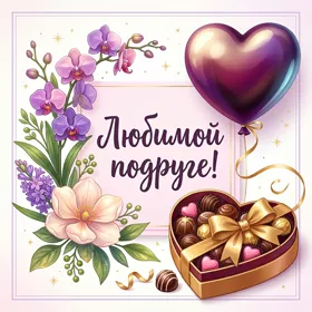 Postcard картинка любимой подруге