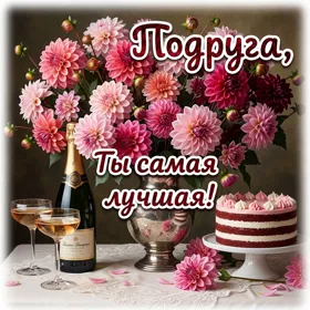 Picture открытка ты самая лучшая подруга
