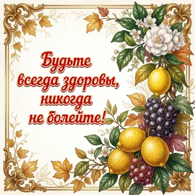 Postcard картинка будьте всегда здоровы, не болейте