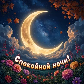 Picture открытка спокойной ночи, полной сказочных снов