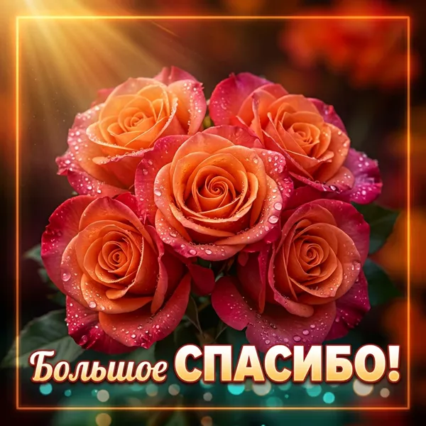 Postcard картинка большое спасибо