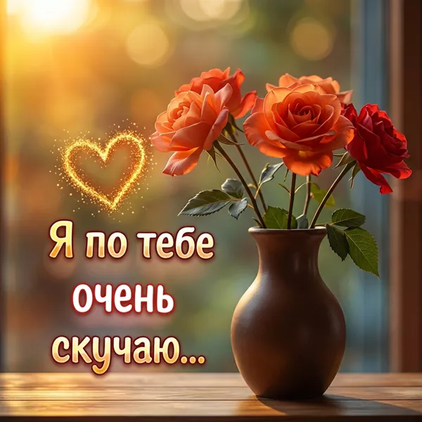 Picture открытка я по тебе очень скучаю