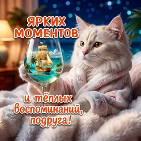 Picture открытка ярких моментов и теплых воспоминаний, подруга