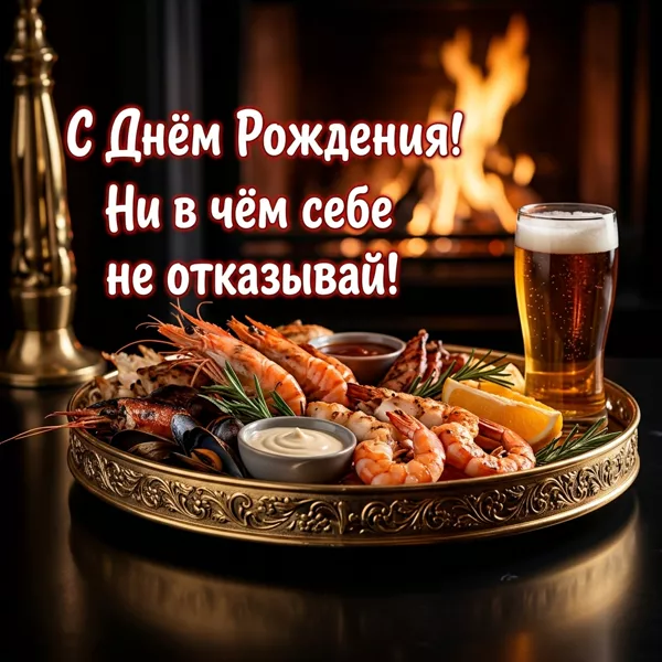 Postcard с днем рождения! ни в чем себе не отказывай