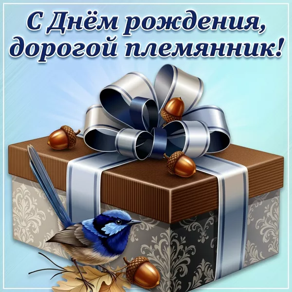 Открытка красивая картинка с днем рождения племяннику