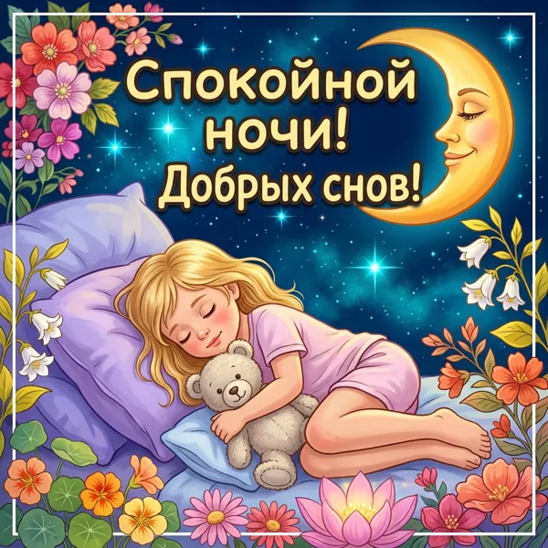 Картинка прекрасная картинка спокойной ночи