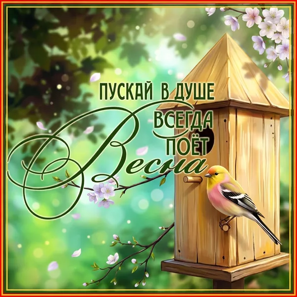 Картинка счастливой весны друзья мои