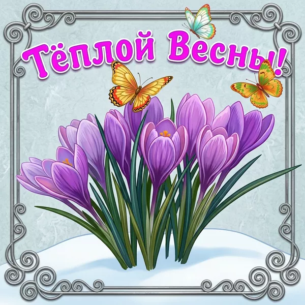 Открытка весенний привет для подруженьки, счастья тебе