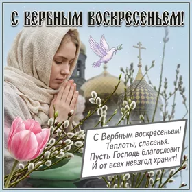 Картинка картинка с вербным воскресением тебя