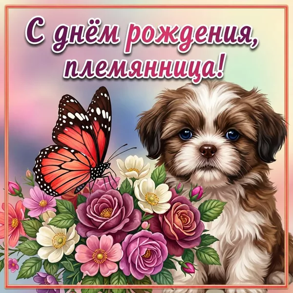 Открытка оригинальная картинка с днем рождения племяннице