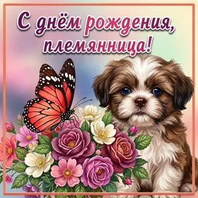 Открытка оригинальная картинка с днем рождения племяннице