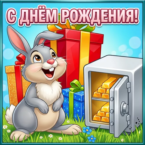 Открытка прикольная картинка с днём рождения