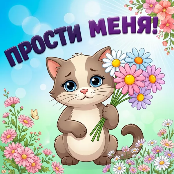 Картинка картинка прости с котиком