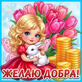 Открытка картинка желаю добра