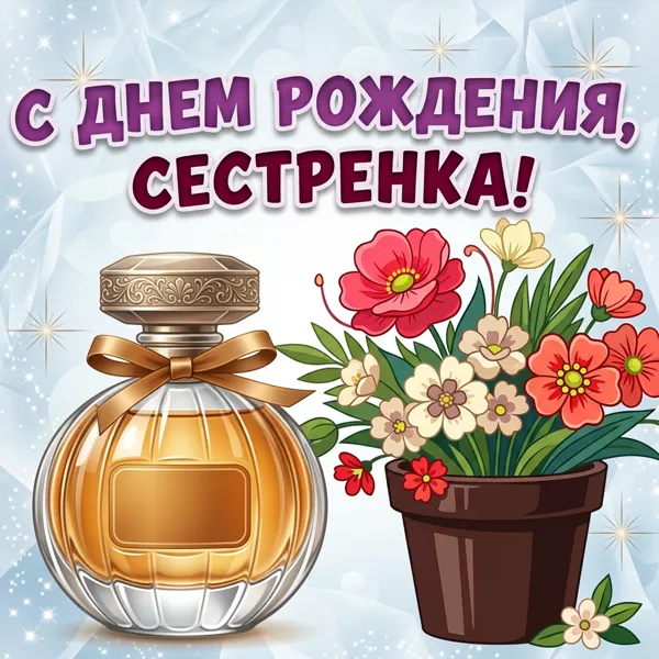 Картинка милая картинка с днем рождения сестре