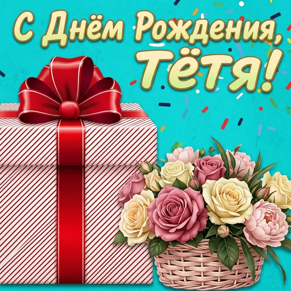 Картинка супер картинка с днем рождения тете