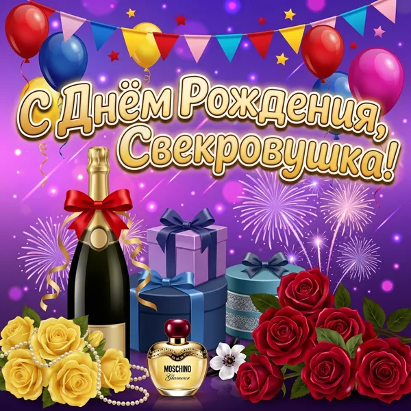 Картинка необычная картинка с днем рождения свекрови