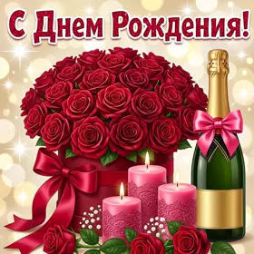 Картинка картинка с днем рождения однокласснице с розами