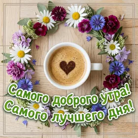 Открытка картинка самого доброго утра, самого лучшего дня