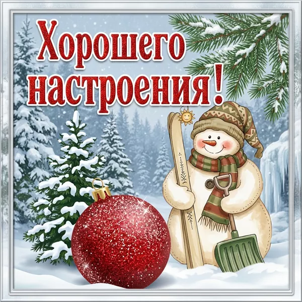 Открытка картинка зимнего настроения