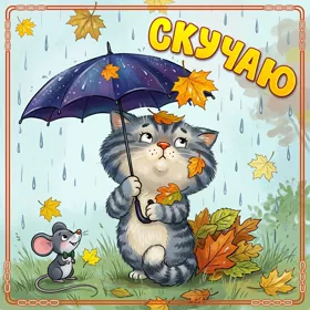 Картинка особенная картинка скучаю с кошкой